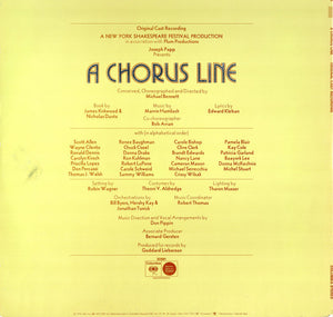 Various : A Chorus Line (Original Cast Recording) (LP, Album, RE, Ter)