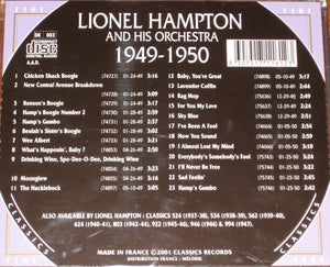 Lionel Hampton And His Orchestra : 1949-1950 (CD, Comp)