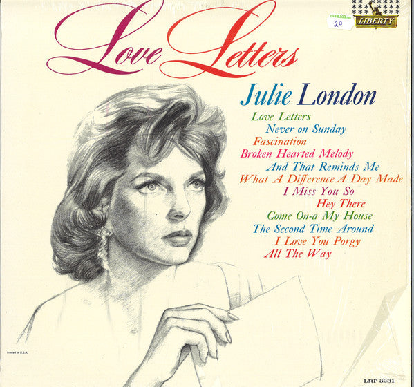 Julie London : Love Letters (LP, Album, Mono)