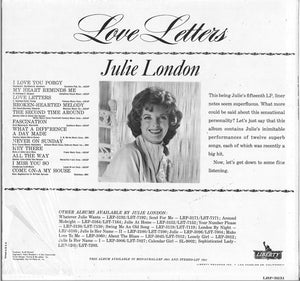 Julie London : Love Letters (LP, Album, Mono)