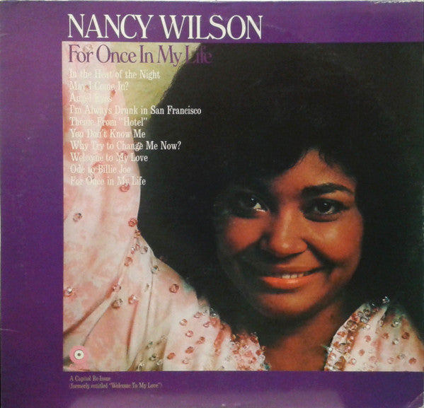 Nancy Wilson : For Once In My Life (LP, Album, RE)