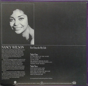 Nancy Wilson : For Once In My Life (LP, Album, RE)