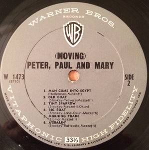 Peter, Paul And Mary* : (Moving) (LP, Album, Mono)