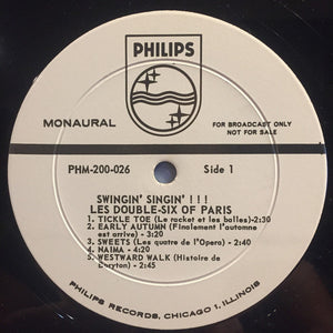 Double Six Of Paris* : Swingin' Singin'! (LP, Mono, Promo, Dee)