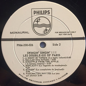 Double Six Of Paris* : Swingin' Singin'! (LP, Mono, Promo, Dee)
