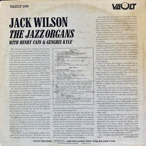 Jack Wilson : The Jazz Organs (LP, Mono)