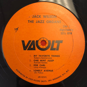 Jack Wilson : The Jazz Organs (LP, Mono)