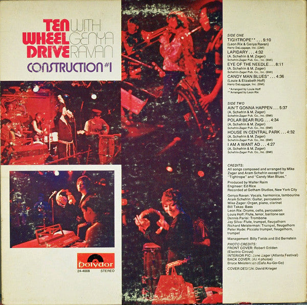 Buy Ten Wheel Drive With Genya Ravan : Construction #1 (LP, Album, Gat ...
