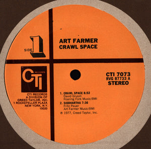 Art Farmer : Crawl Space (LP, Album, Gat)
