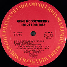 Load image into Gallery viewer, Gene Roddenberry : Inside Star Trek (LP, Album, CTH)
