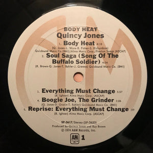 Quincy Jones : Body Heat (LP, Album, Mon)