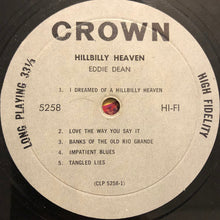 Charger l&#39;image dans la galerie, Eddie Dean : Hillbilly Heaven (LP, Album, Mono)
