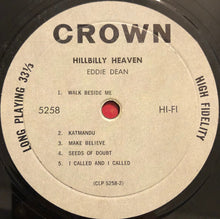 Laden Sie das Bild in den Galerie-Viewer, Eddie Dean : Hillbilly Heaven (LP, Album, Mono)
