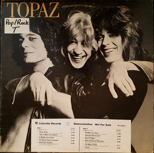 Topaz (28) : Topaz (LP, Album, Promo)