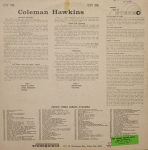 Coleman Hawkins : Coleman Hawkins And His Orchestra (LP, Album, Red)