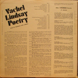 Vachel Lindsay  /  Nicholas Cave Lindsay : Vachel Lindsay Poetry (LP, Album)
