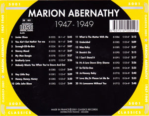 Marion Abernathy : The Chronological Marion Abernathy 1947-1949 (CD, Comp, RM)