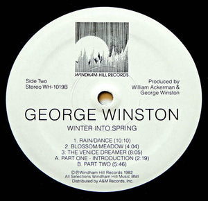 George Winston : Winter Into Spring (LP, Album, RE, EMW)