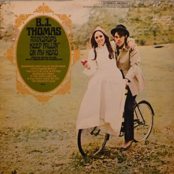 B.J. Thomas : Raindrops Keep Fallin' On My Head (LP, Album, Gat)