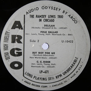The Ramsey Lewis Trio : In Chicago (LP, Album, Mono)