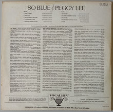 Load image into Gallery viewer, Peggy Lee : So Blue (LP, Album, Mono)
