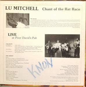 Lu Mitchell : Chant of the Rat Race Live at Poor David's Pub  (LP, Album, Mono)