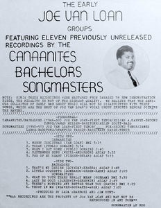 Joe Van Loan, The Canaanites*, The Bachelors (9), The Songmasters (3) : The Early Joe Van Loan Groups (LP, Comp, Mono)