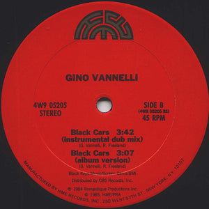 Gino Vannelli : Black Cars (Dance Mix) (12", Car)
