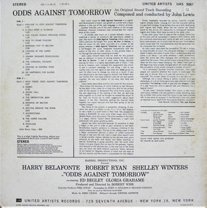 John Lewis (2) : Odds Against Tomorrow (Original Music From The Motion Picture Soundtrack) (LP, Album)