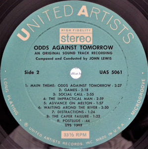 John Lewis (2) : Odds Against Tomorrow (Original Music From The Motion Picture Soundtrack) (LP, Album)