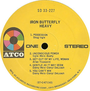 Iron Butterfly : Heavy (LP, Album, RE)
