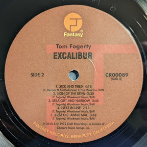 Tom Fogerty : Excalibur (LP, Album, RE, RM, 180)