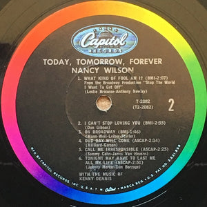 Nancy Wilson : Today, Tomorrow, Forever (LP, Album, Mono, Los)