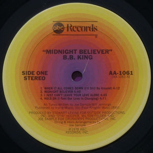 B.B. King : Midnight Believer (LP, Album, San)