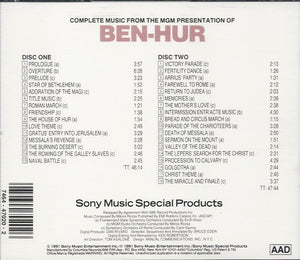 Miklós Rózsa : Complete Music From The MGM Presentation Of Ben-Hur (2xCD, Album, Comp)