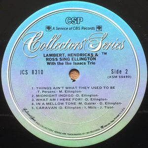 Lambert, Hendricks & Ross With The Ike Isaacs Trio : Sing Ellington (LP, RE, RM, Car)