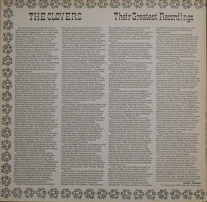 The Clovers : Their Greatest Recordings, The Early Years (LP, Comp, Mono, PR)