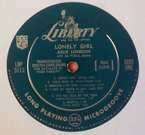 Julie London : Lonely Girl (LP, Album, Mono)
