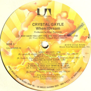 Crystal Gayle : When I Dream (LP, Album, Kee)