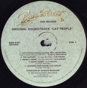 Giorgio Moroder : Cat People (Original Soundtrack) (LP, Album, Pin)