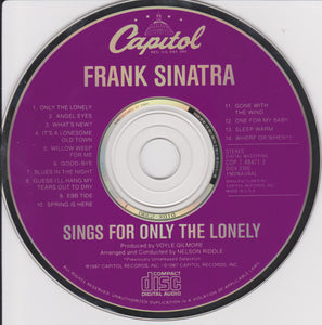 Frank Sinatra : Frank Sinatra Sings For Only The Lonely (CD, Album, RE, RM)