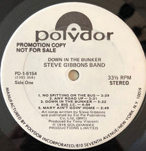 Load image into Gallery viewer, Steve Gibbons Band : Down In The Bunker (LP, Album, Promo)
