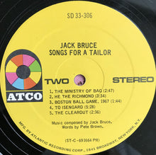Charger l&#39;image dans la galerie, Jack Bruce : Songs For A Tailor (LP, Album, PR )
