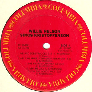 Willie Nelson : Willie Nelson Sings Kristofferson (LP, Album, Ter)
