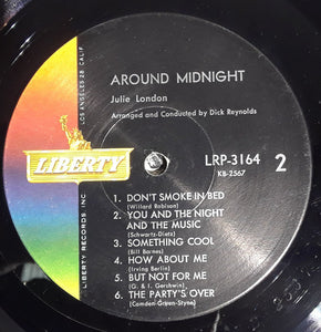 Julie London : Around Midnight (LP, Album, Mono)