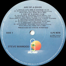 Laden Sie das Bild in den Galerie-Viewer, Steve Winwood : Arc Of A Diver (LP, Album, Jac)
