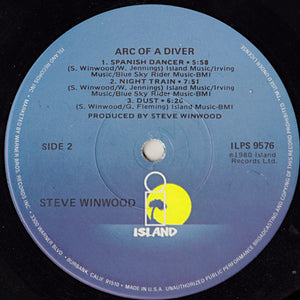 Steve Winwood : Arc Of A Diver (LP, Album, Jac)