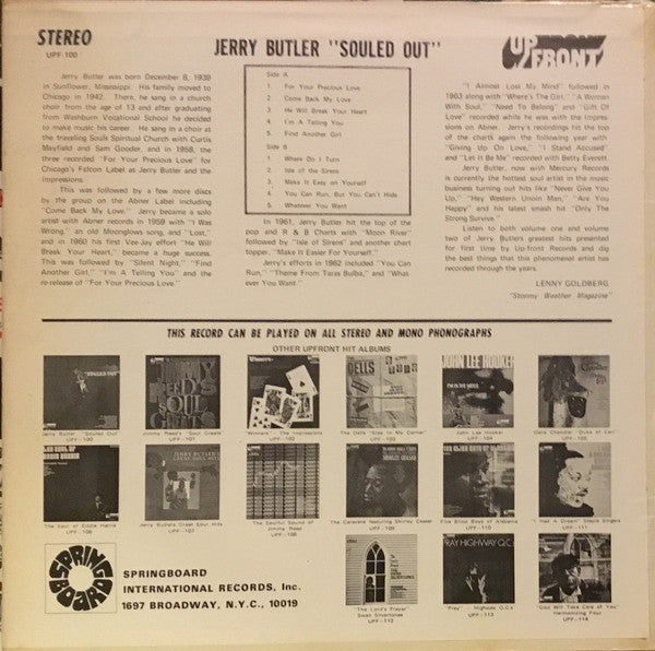 Buy Jerry Butler : Souled Out (LP, Album) Online for a great price ...