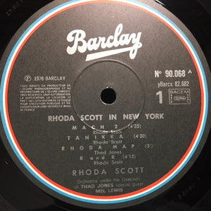 Rhoda Scott Orchestra Under The Direction Of Thad Jones Special Guest Mel Lewis : Rhoda Scott In New York (LP, Album)