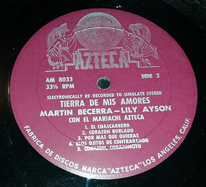Martin Becerra-Lily Ayson : Tierra De Mis Amores (LP, Album)